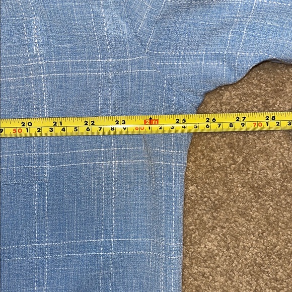 Indygo Smith Men's Light Blue Short Sleeve Button-Up Shirt no tuck size XL NWOT - Picture 7 of 7